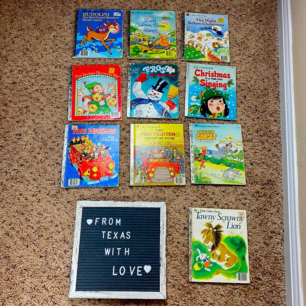 Vintage The Little Golden Book Lot of 10 books